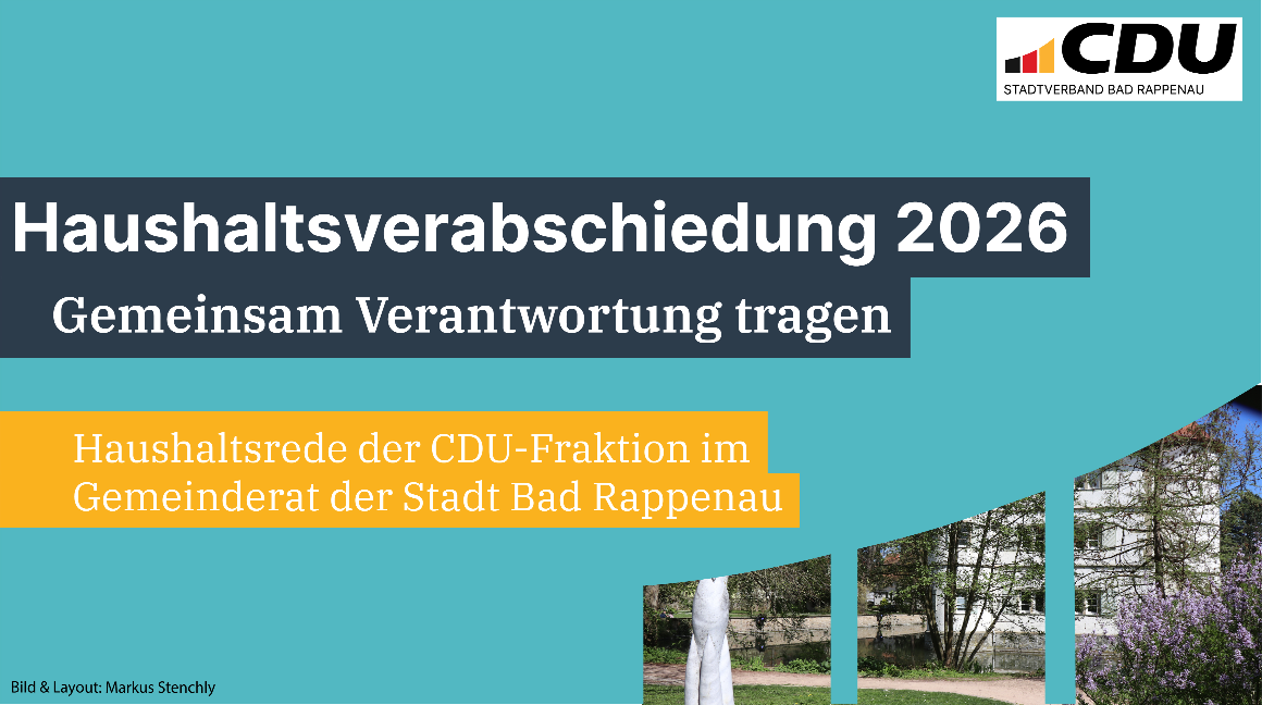 Haushaltsverabschiedung 2026: Gemeinsam Verantwortung tragen