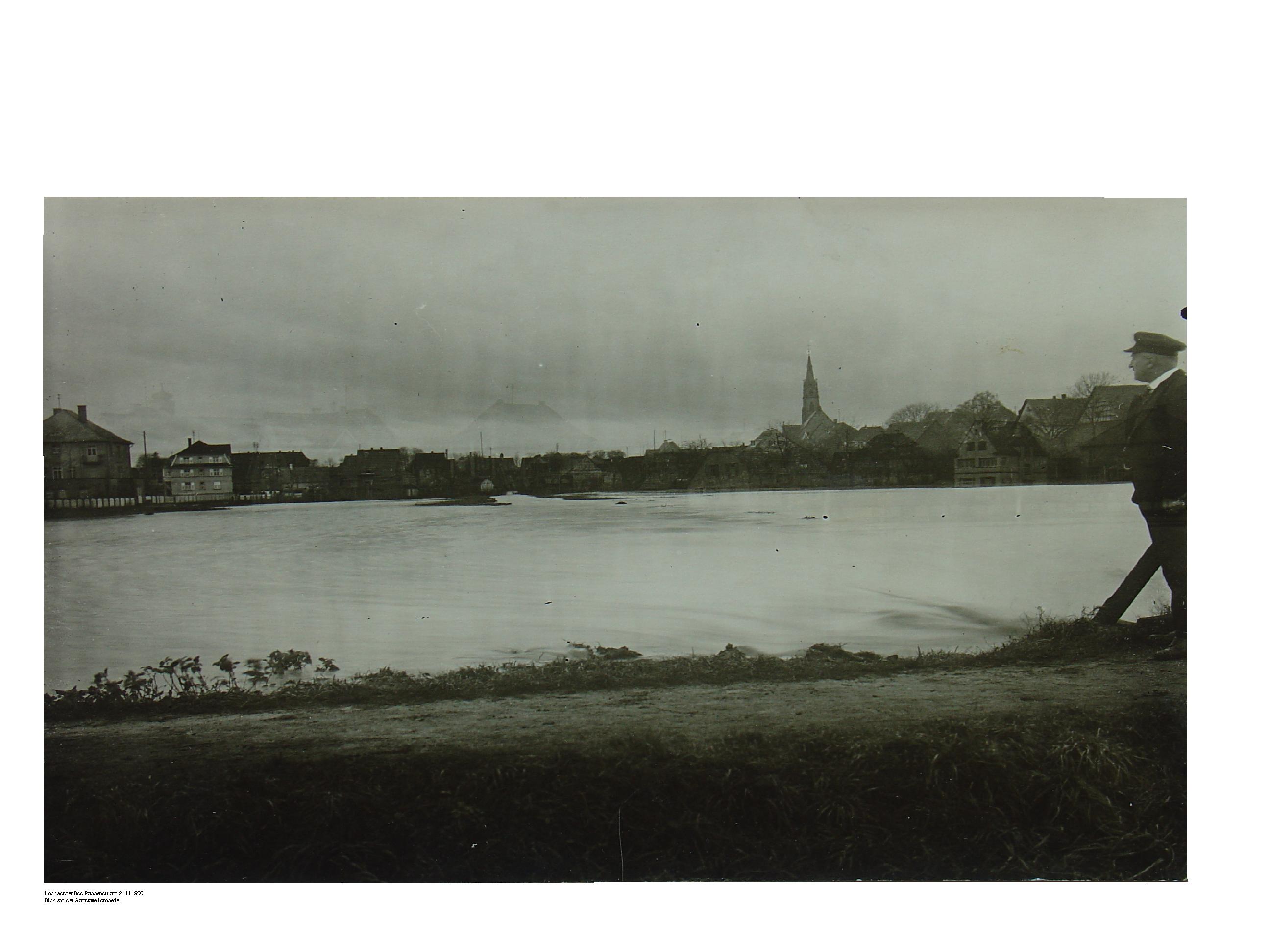 Historisches Jahrhunderthochwasser in Bad Rappenau am 21.11.1930